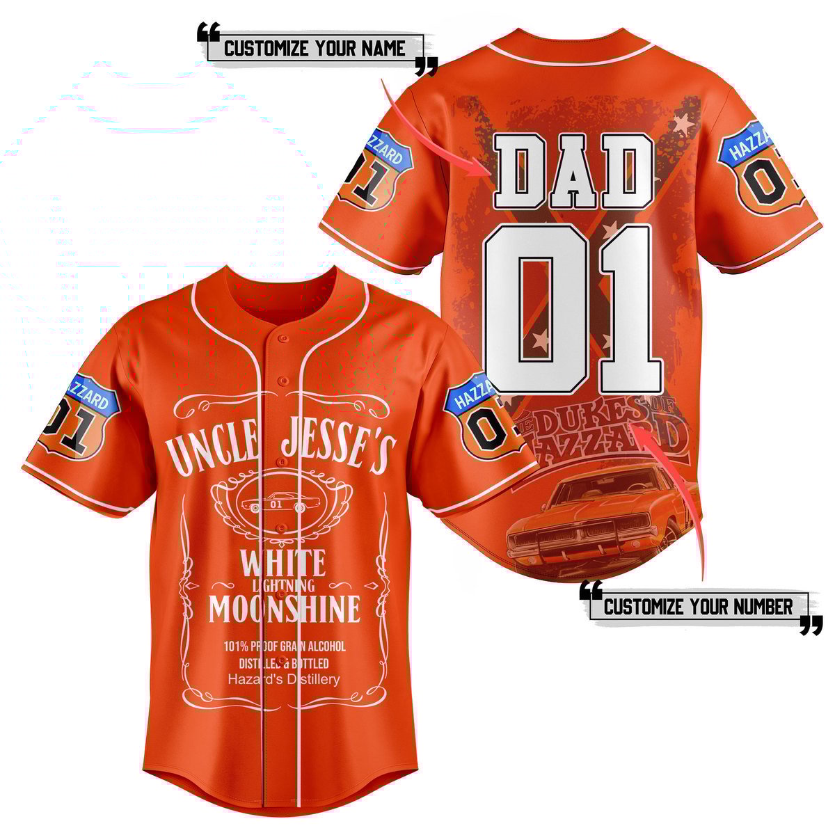 The Dukes of Hazzard Baseball Jersey New Season For Fans