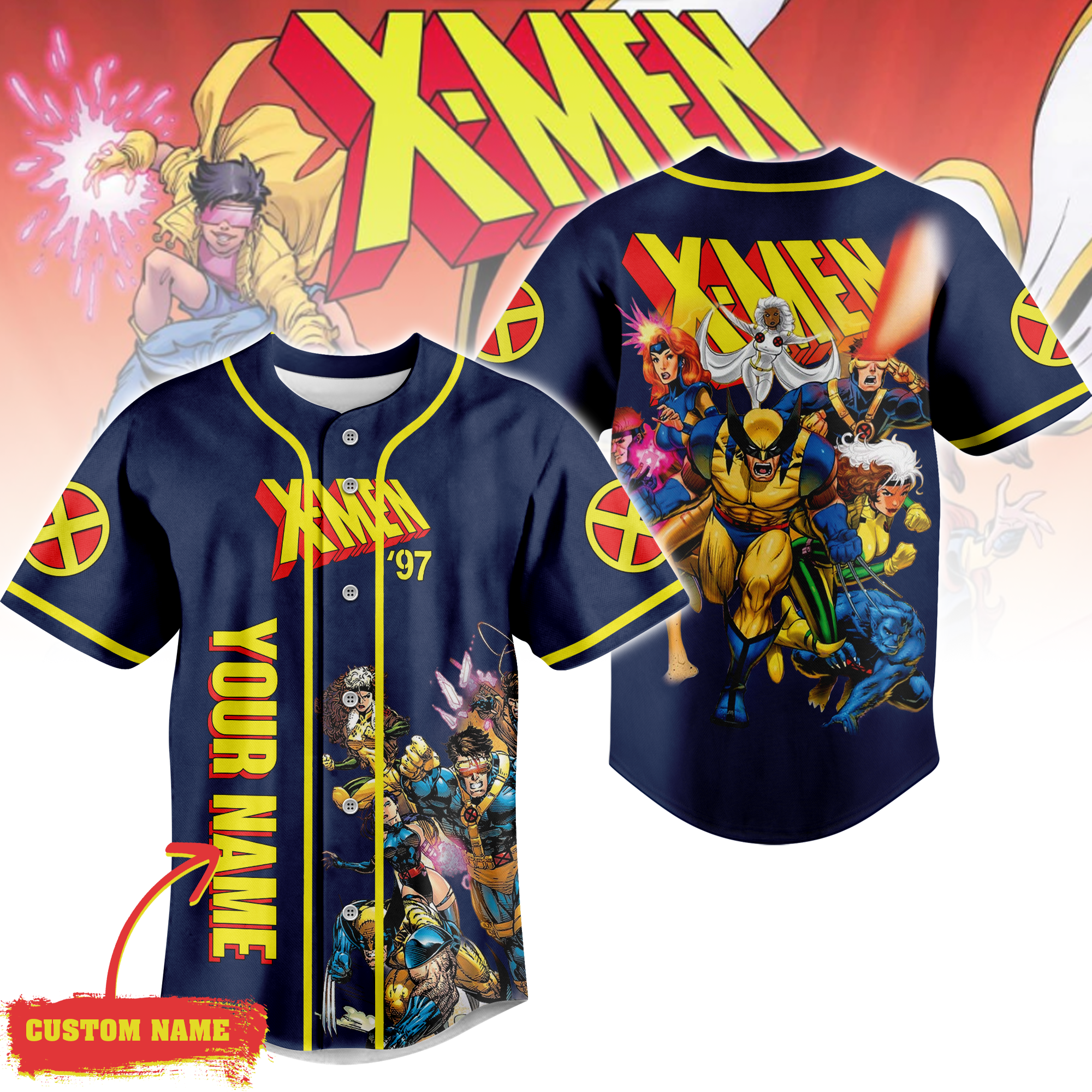 X-Men Baseball Jersey New Season For Fans
