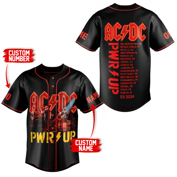 AC/DC Baseball Jersey New Season For Fans