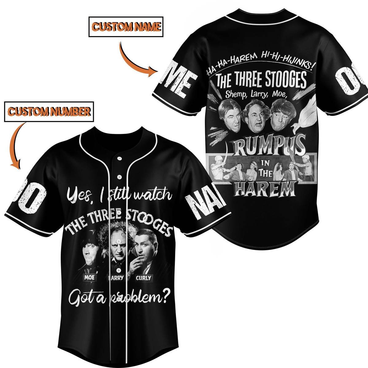 The Three Stooges Baseball Jersey New Season For Fans