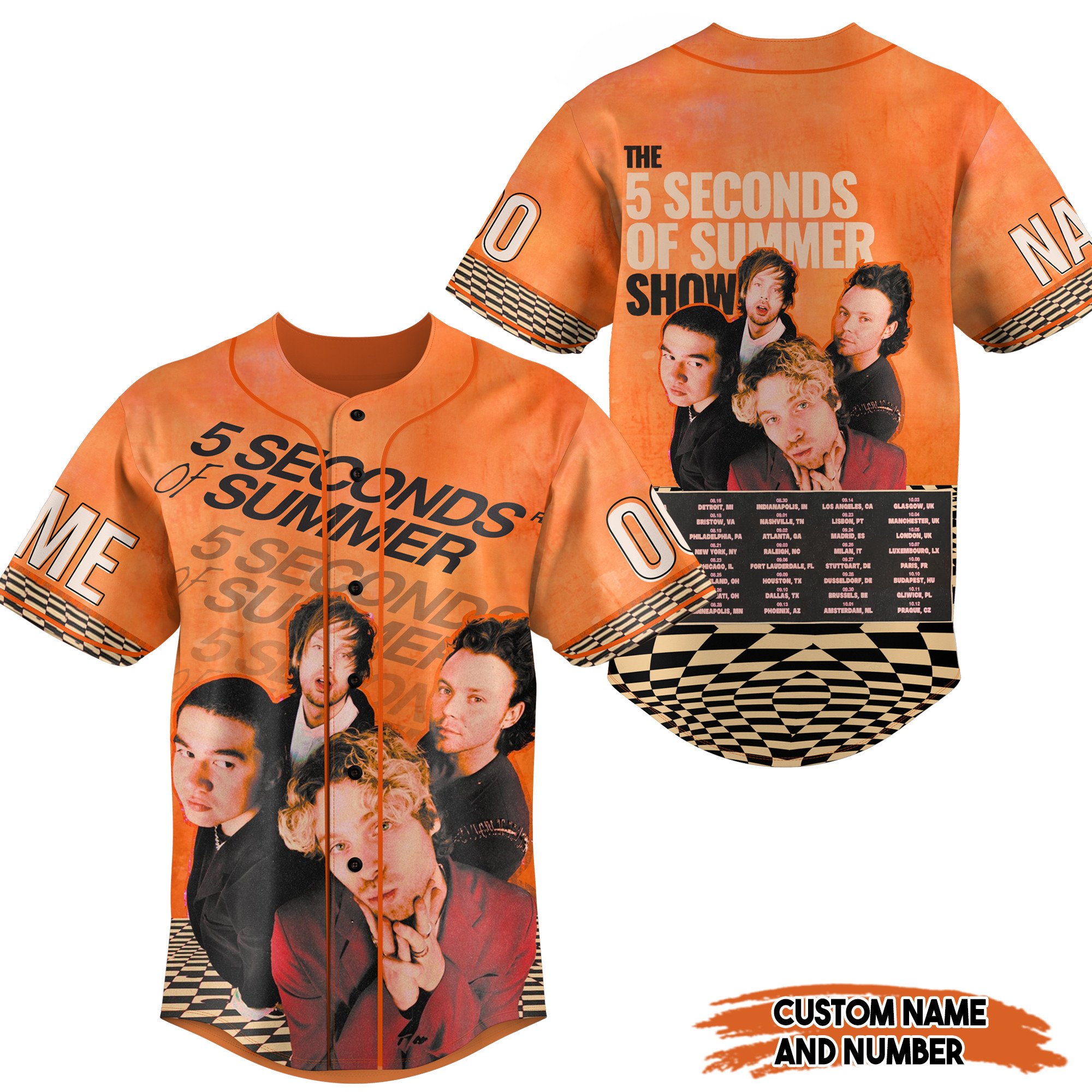 5 Seconds of Summer Baseball Jersey New Season For Fans