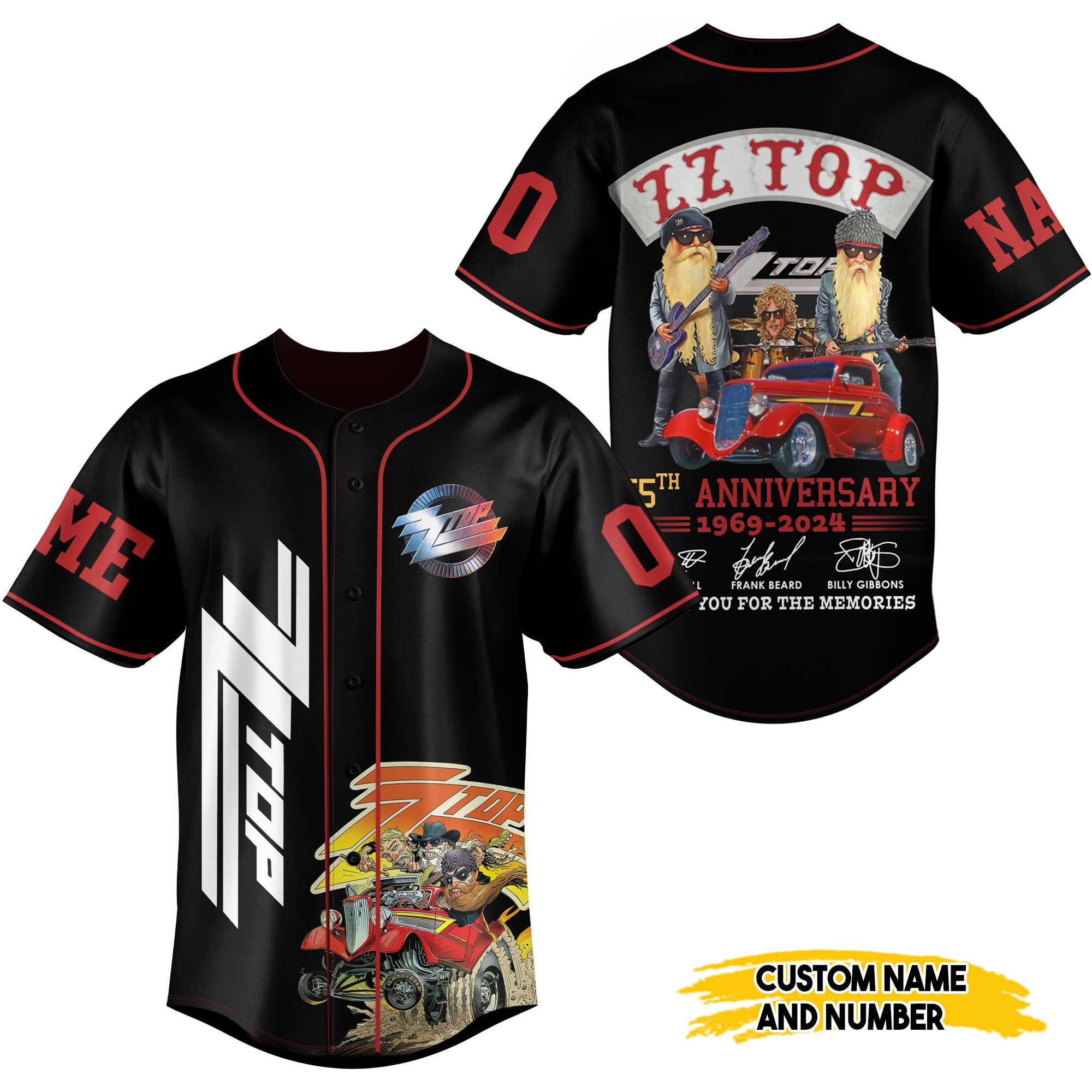 ZZTop Baseball Jersey New Season For Fans