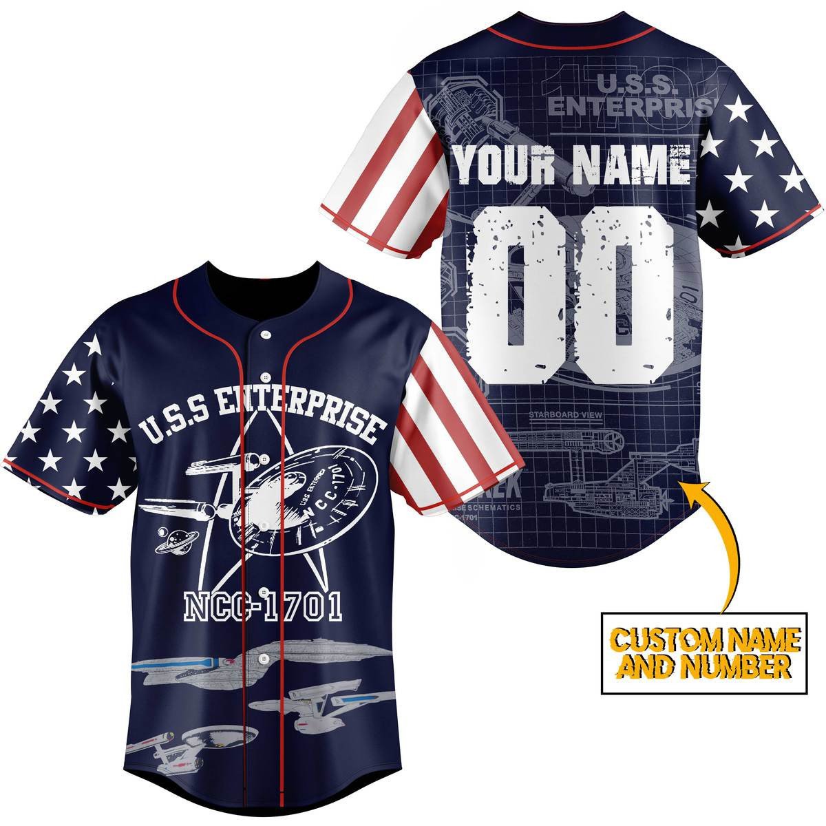 USS Enterprise Baseball Jersey New Season For Fans