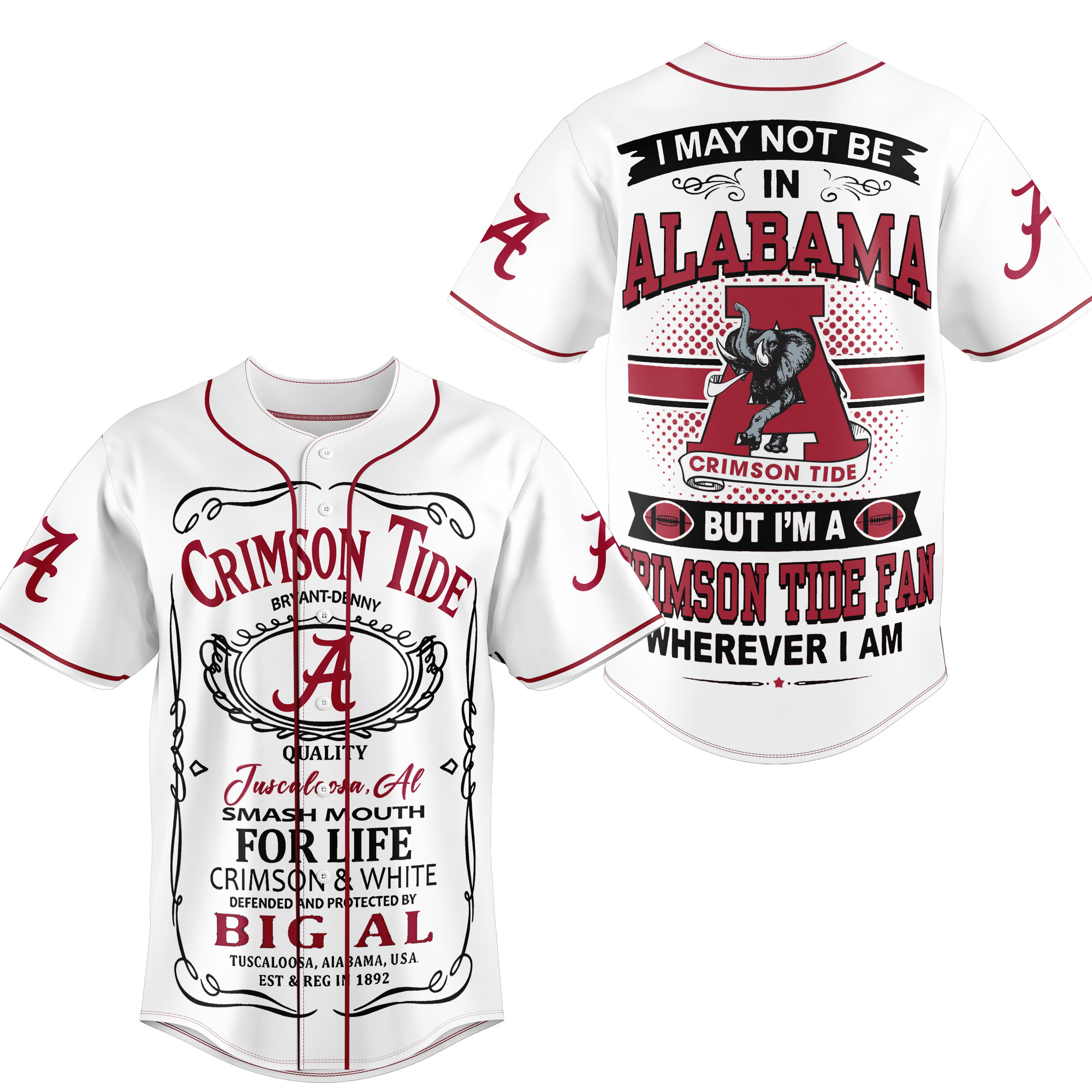 Alabama Crimson Tide Baseball Jersey New Season For Fans