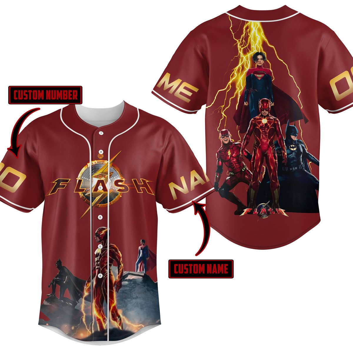 The Flash Baseball Jersey New Season For Fans