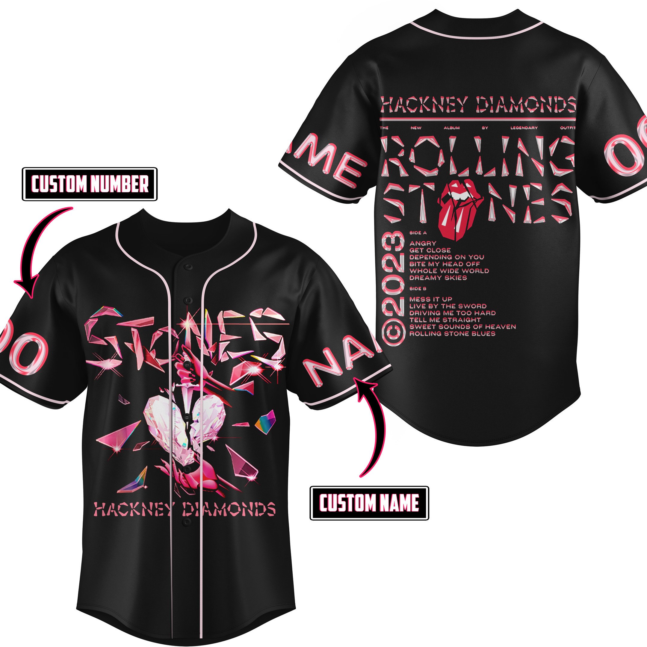 The Rolling Stones Baseball Jersey New Season For Fans
