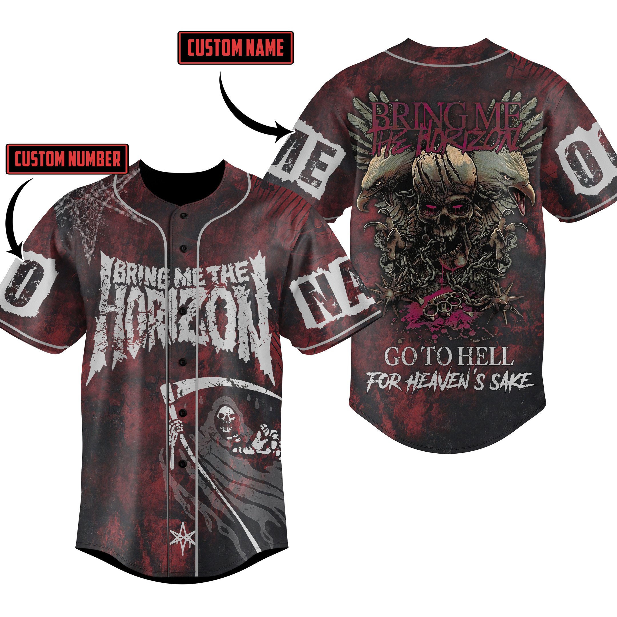 Bring Me the Horizon Baseball Jersey New Season For Fans
