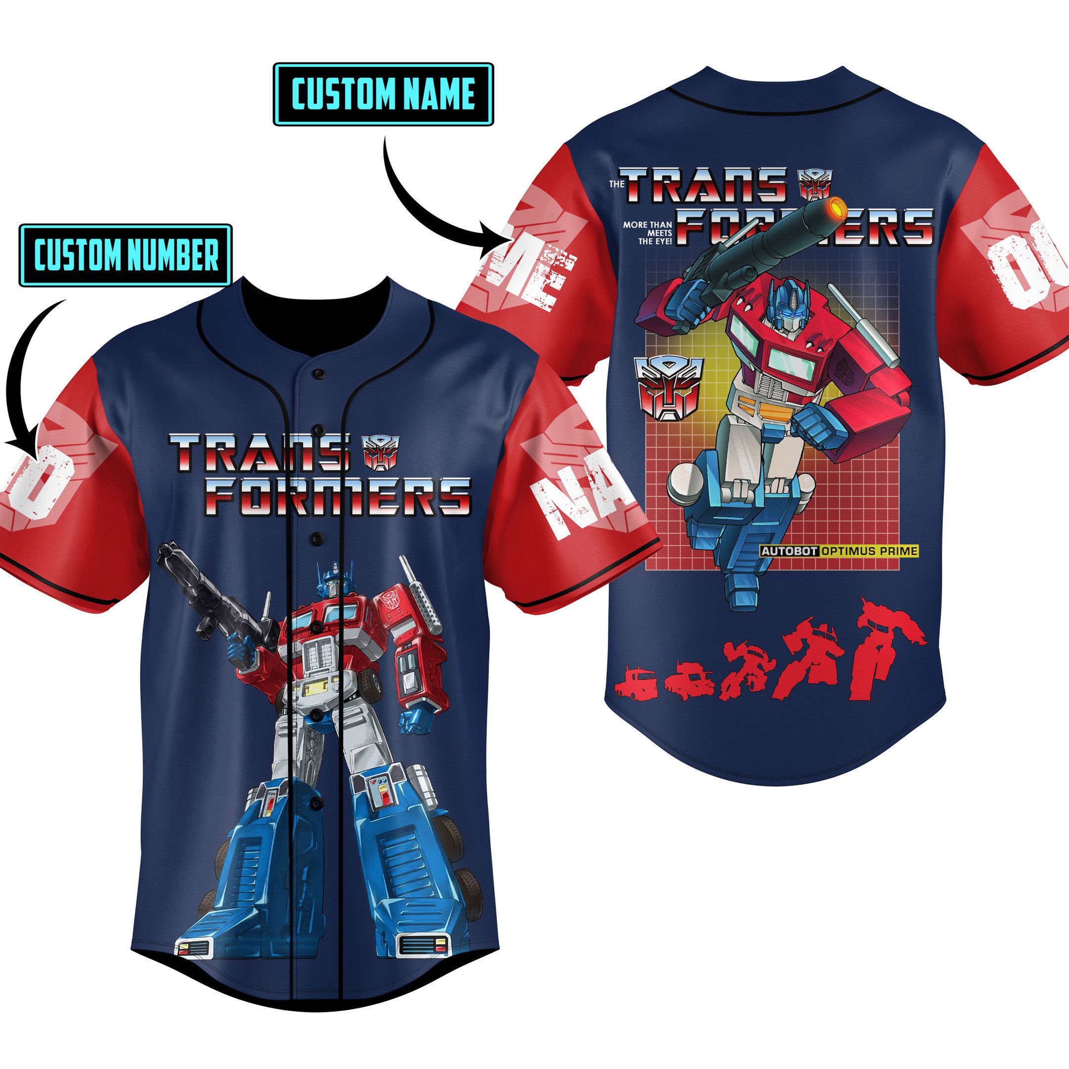 Transformers Baseball Jersey New Season For Fans
