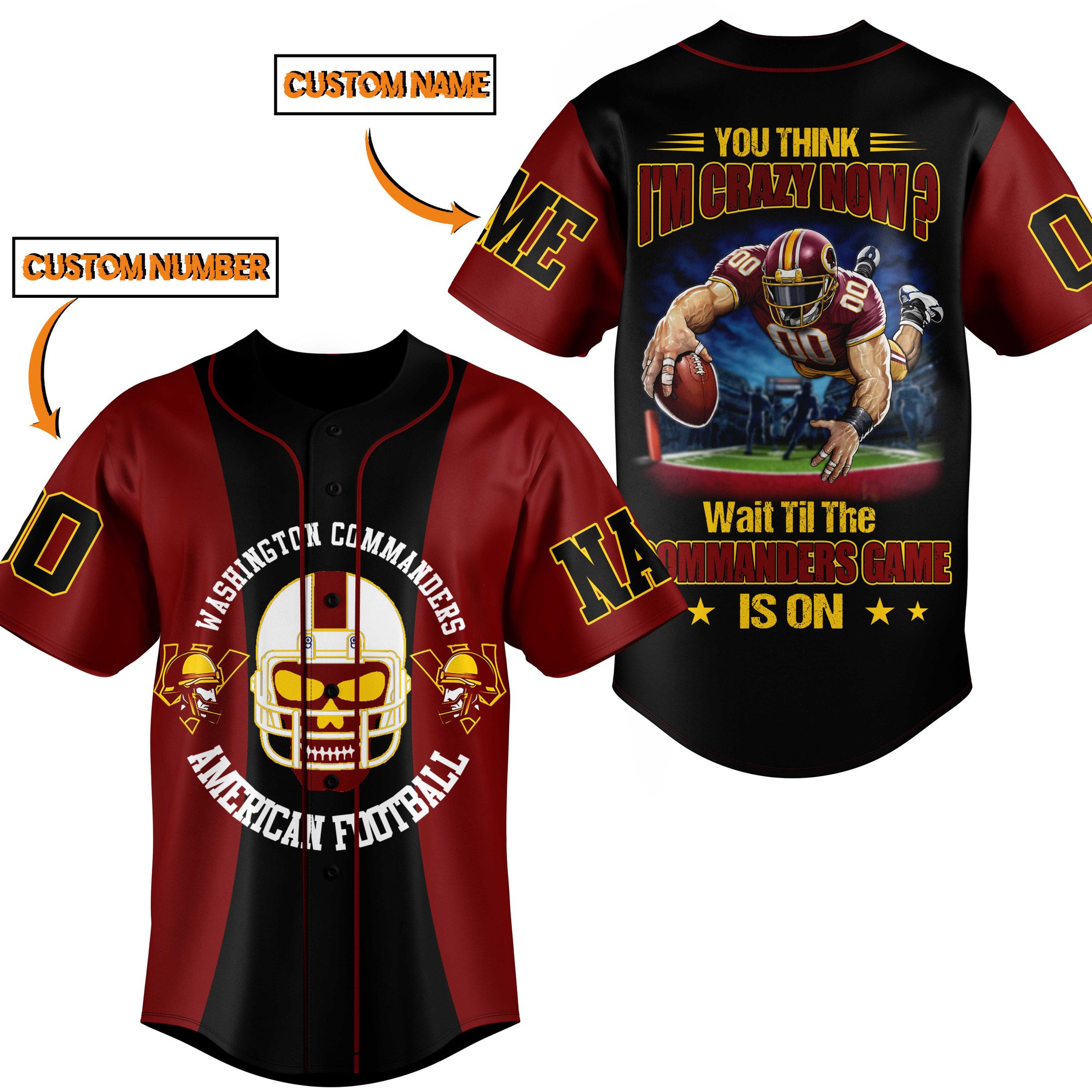 Washington Commanders Baseball Jersey New Season For Fans