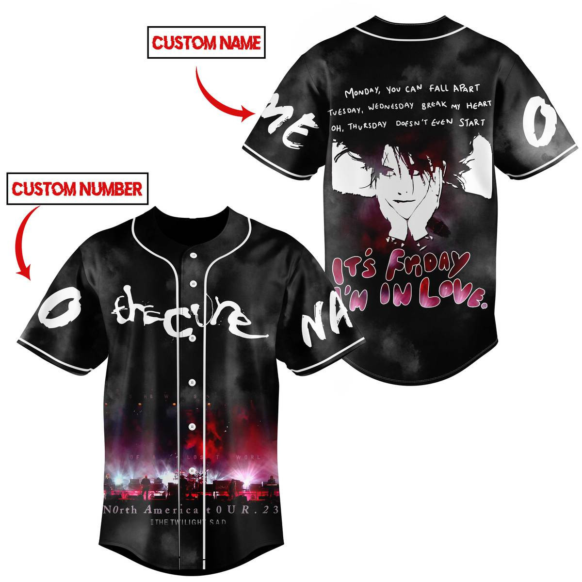 The Cure Baseball Jersey New Season For Fans