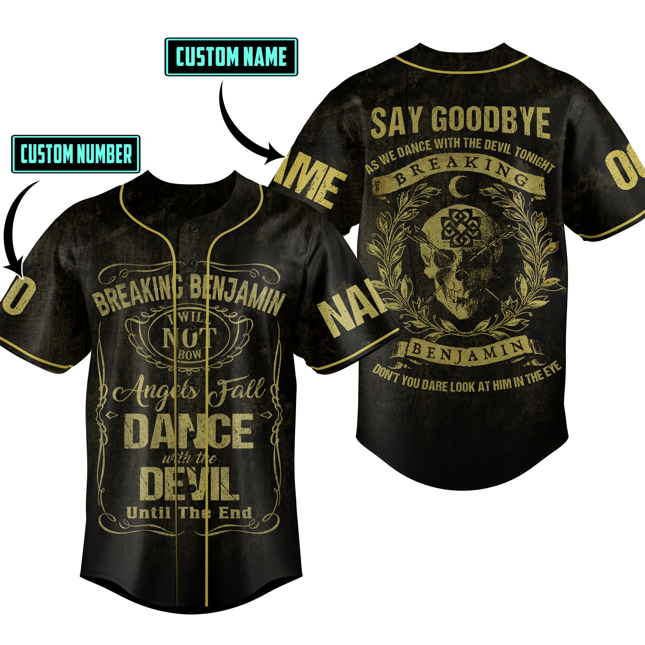 Breaking Benjamin Baseball Jersey New Season For Fans