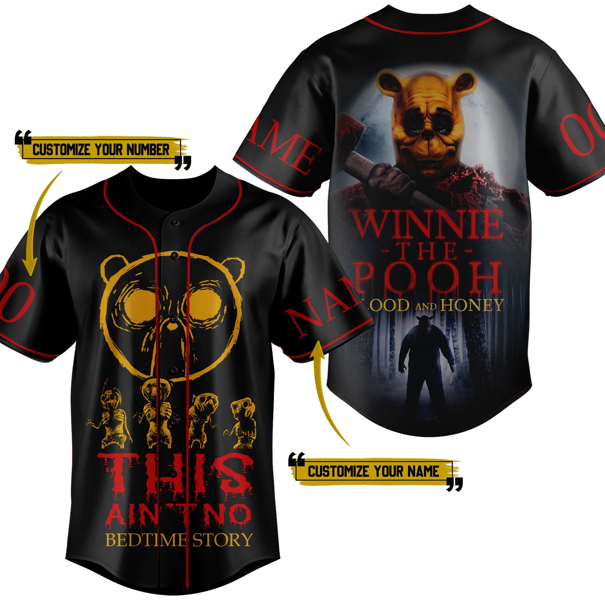 Winnie the Pooh Baseball Jersey New Season For Fans