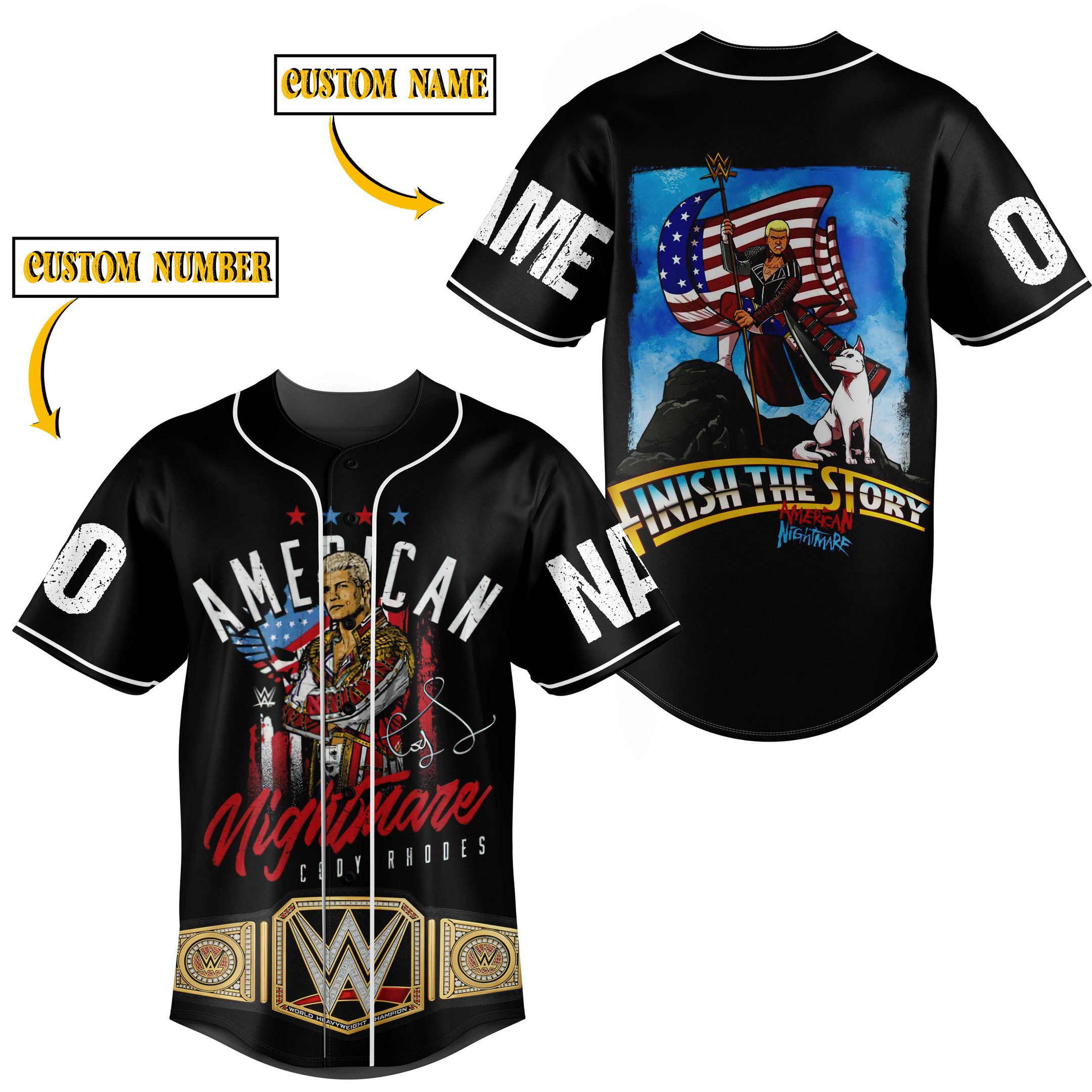 American Nightmare Cody Rhodes Baseball Jersey New Season For Fans