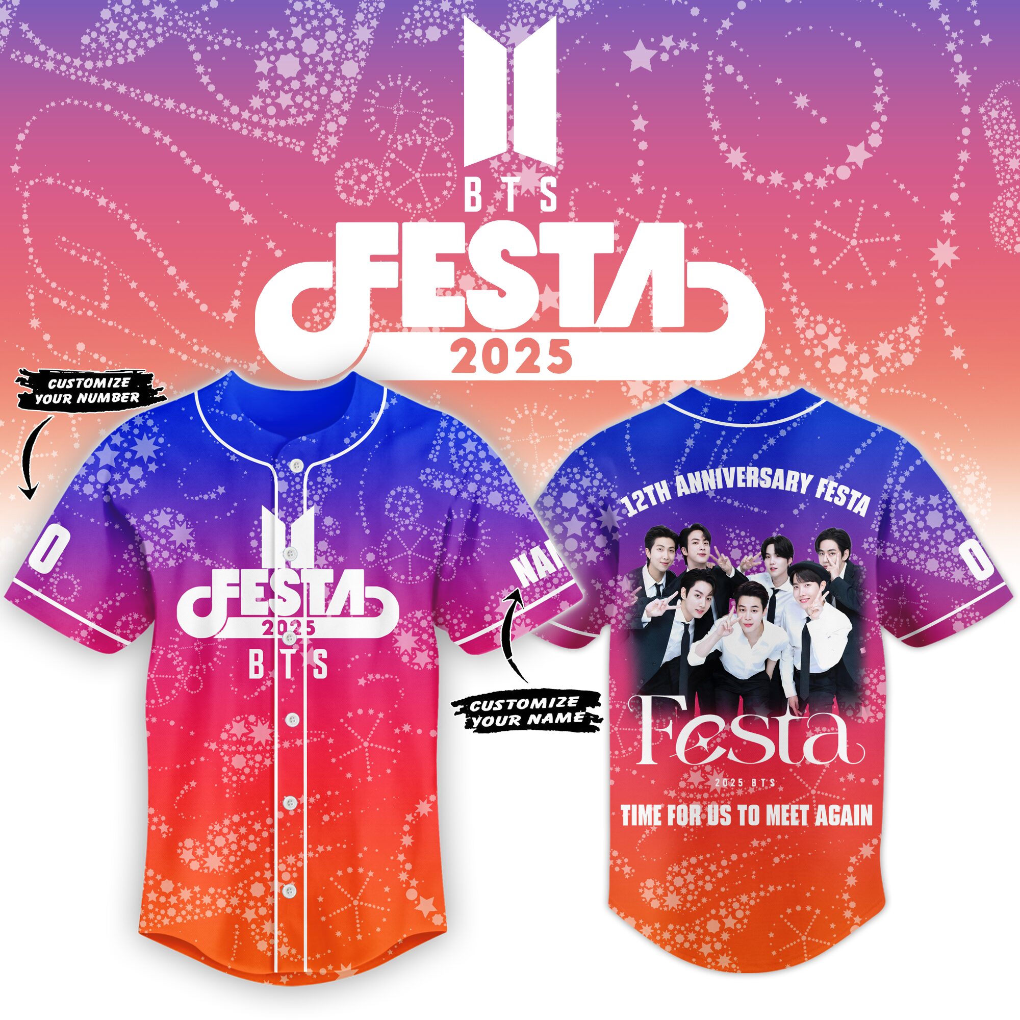 BTS Music Custom Baseball Jersey New Season For Fans
