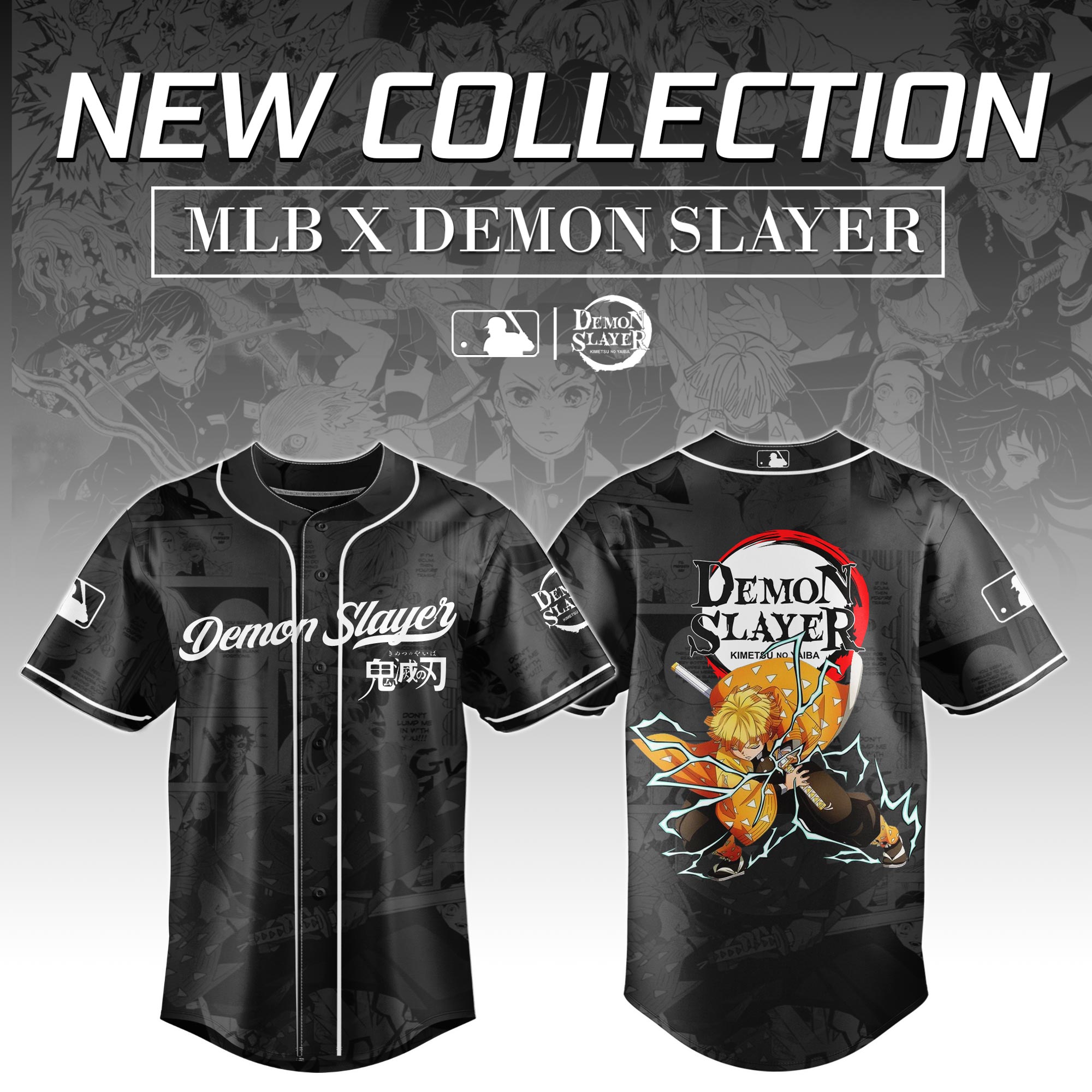 Agatsuma Zenitsu Demon Slayer x MLB Personalized New Baseball Jersey For Fans