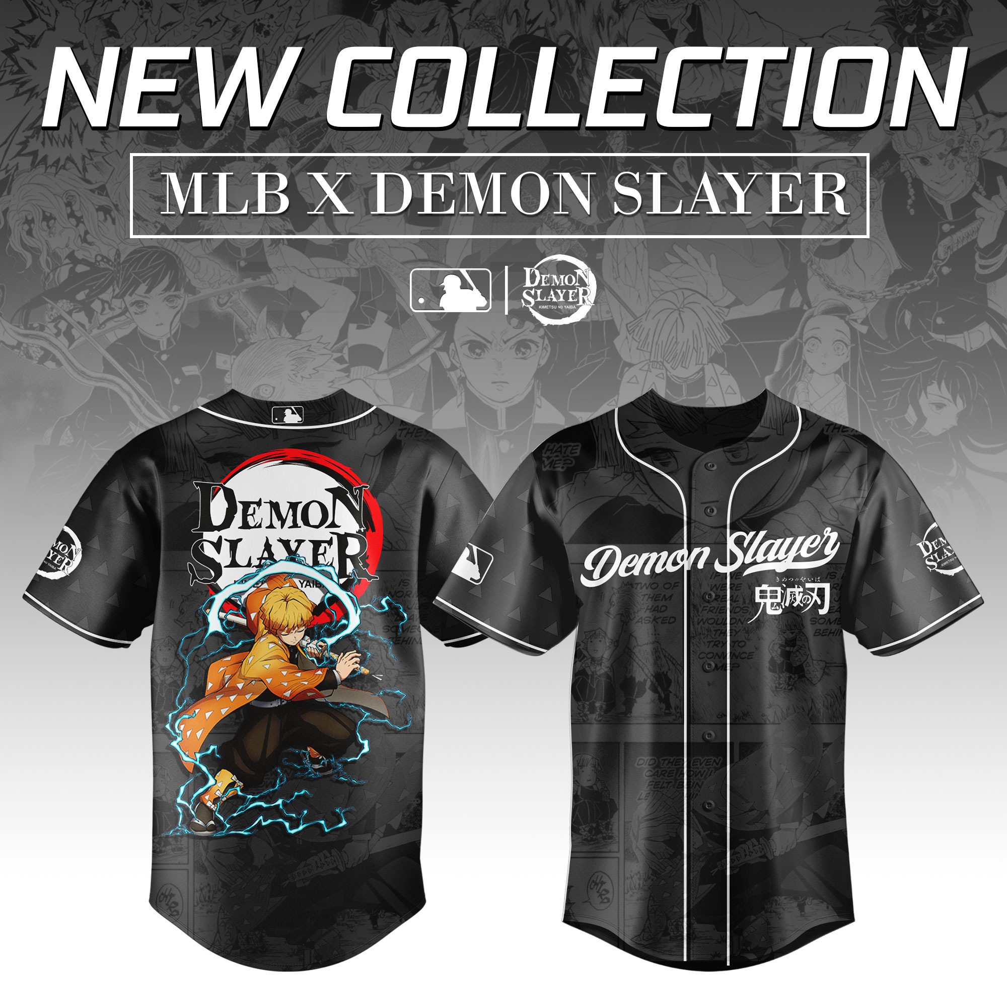 Agatsuma Zenitsu Demon Slayer x MLB Personalized New Baseball Jersey For Fans