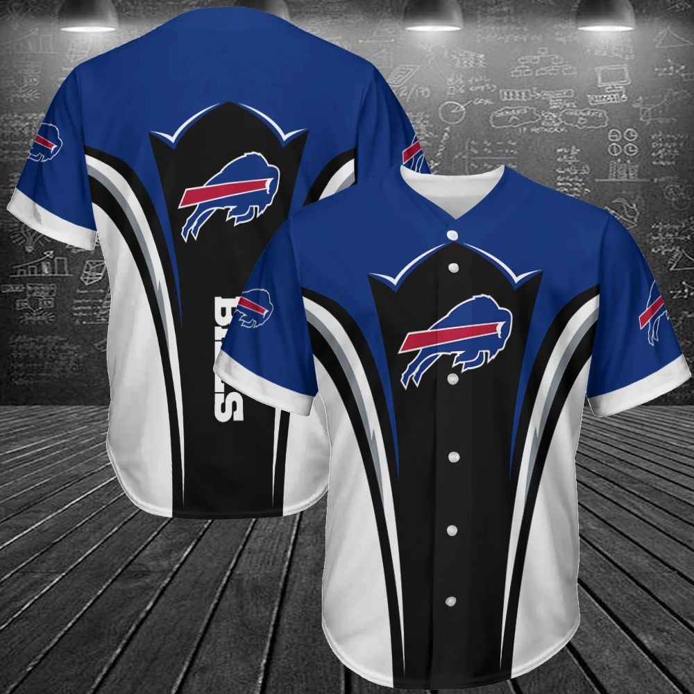 Buffalo Bills Logo NFL Teams Sport Baseball Jersey For Men And Women