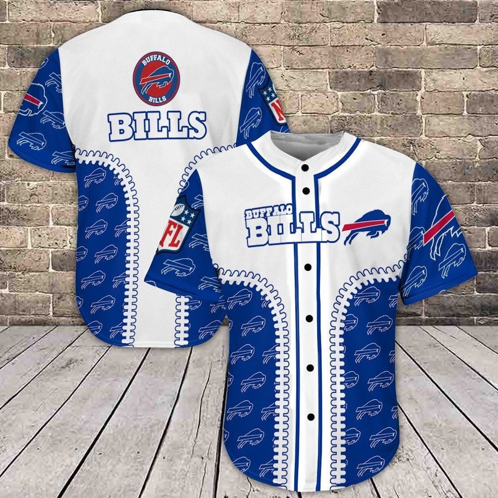 Buffalo Bills Printed Baseball Jersey For Men And Women