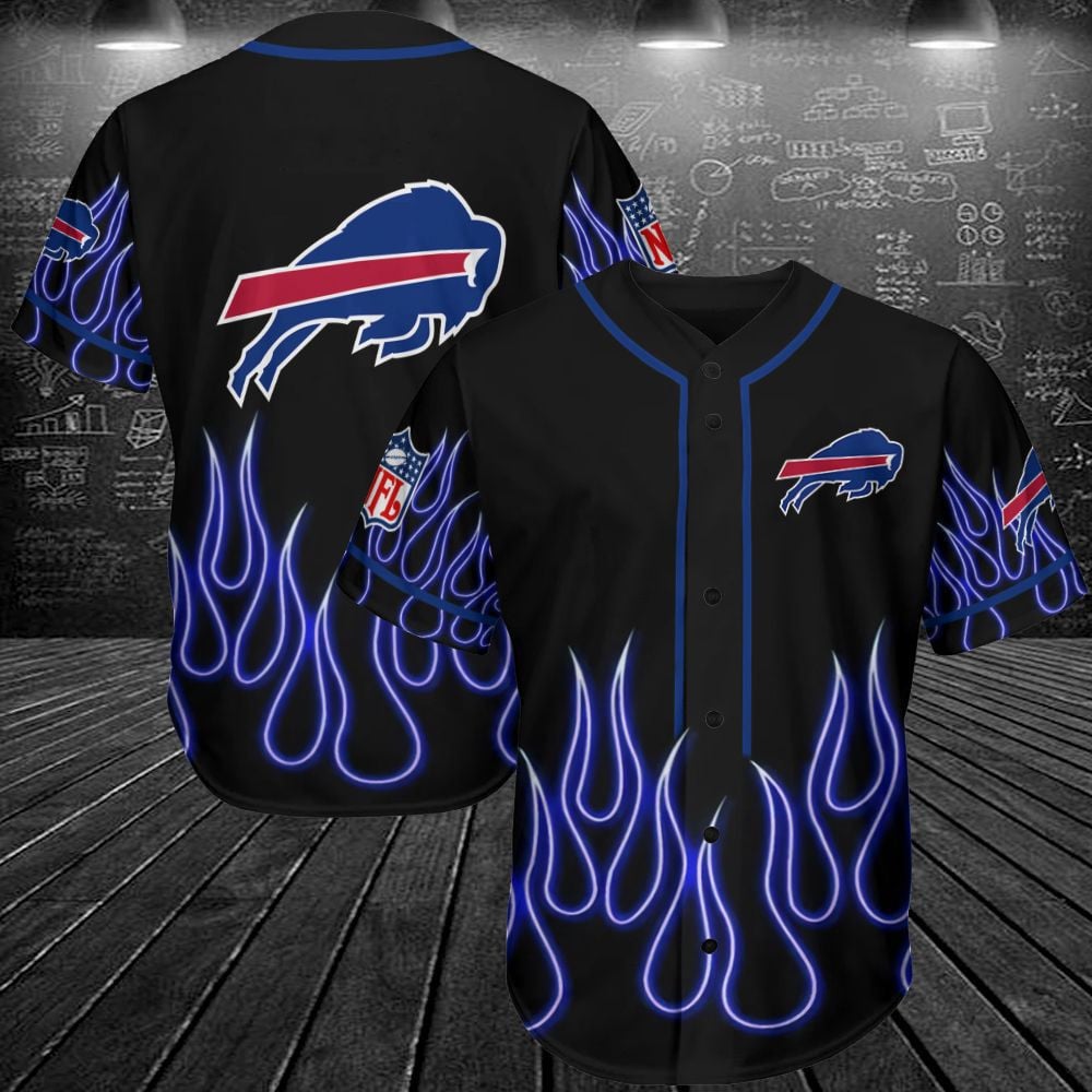 Buffalo Bills Logo Teams Baseball Jersey For Men And Women
