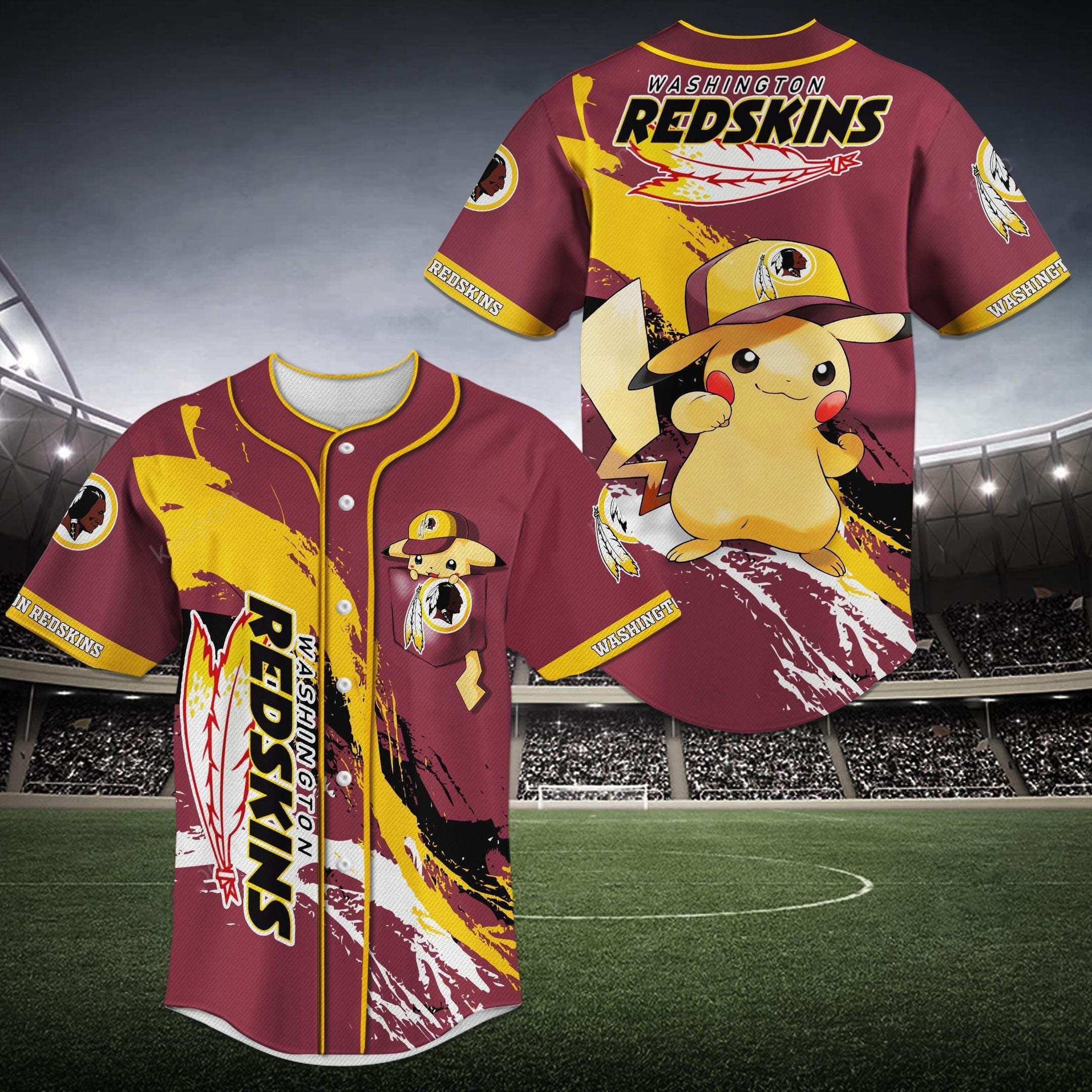 Washington Redskins Baseball Jersey For Men And Women