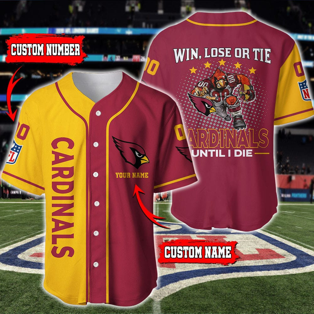 Arizona Cardinals Personalized Baseball Jersey For Men And Women