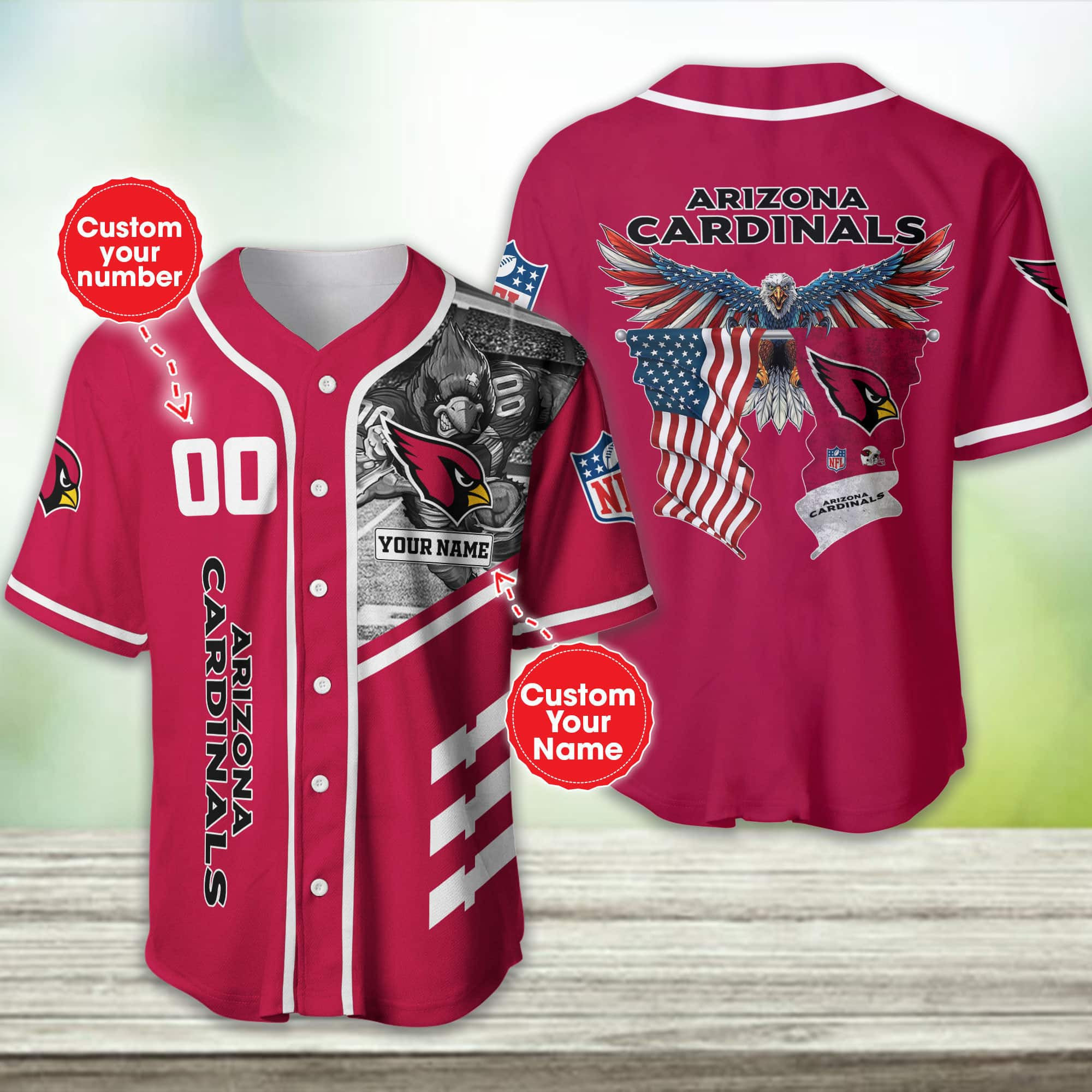 Arizona Cardinals Personalized Baseball Jersey For Men And Women