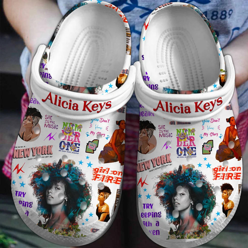 Alicia Keys Singer Music Crocs Clogs Comfortable
