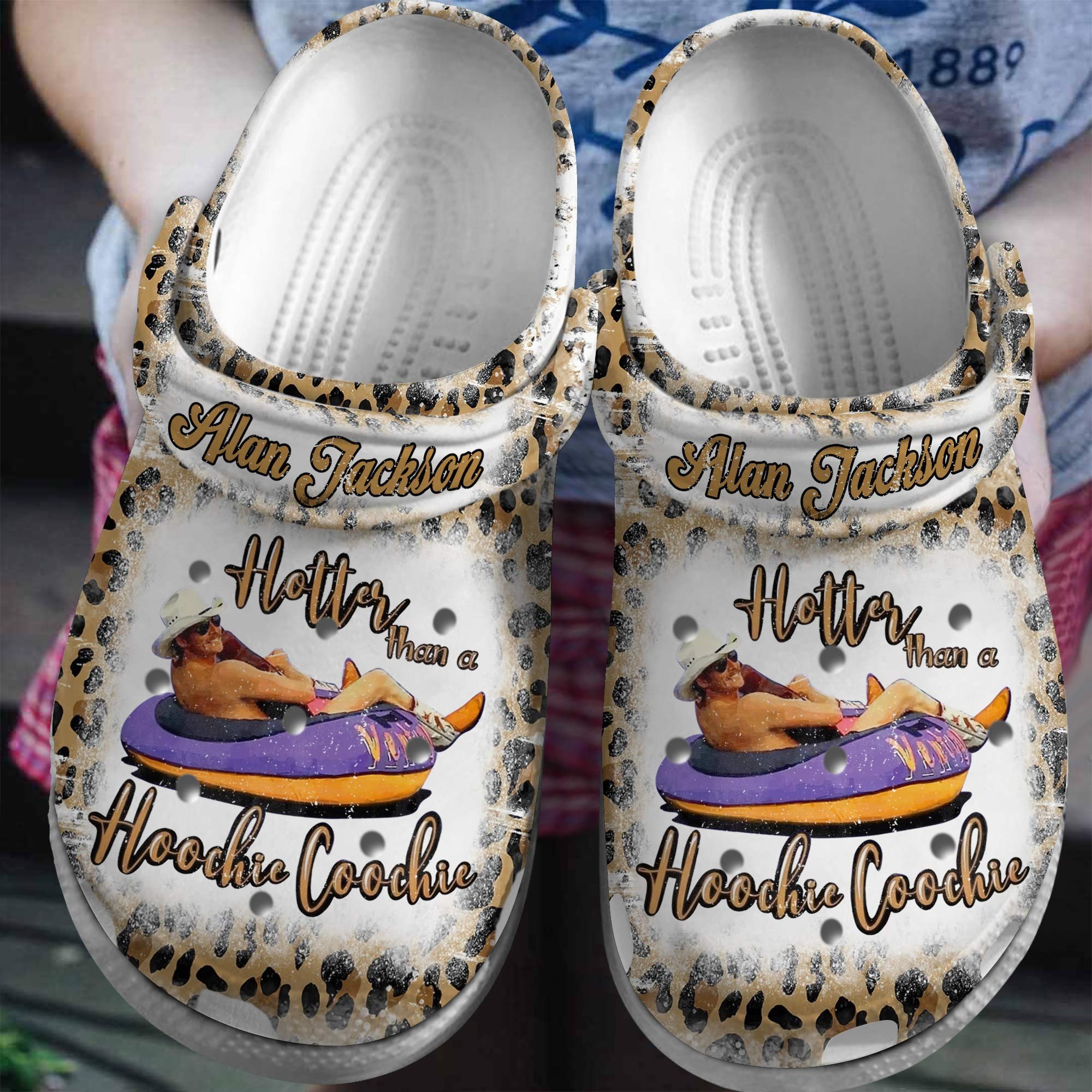 Alan Jackson Singer Music hotter than a hoochie coochie  Clogs Comfortable
