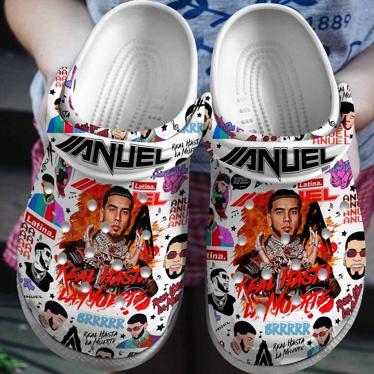 Anuel AA Rapper Music Crocs Clogs Comfortable