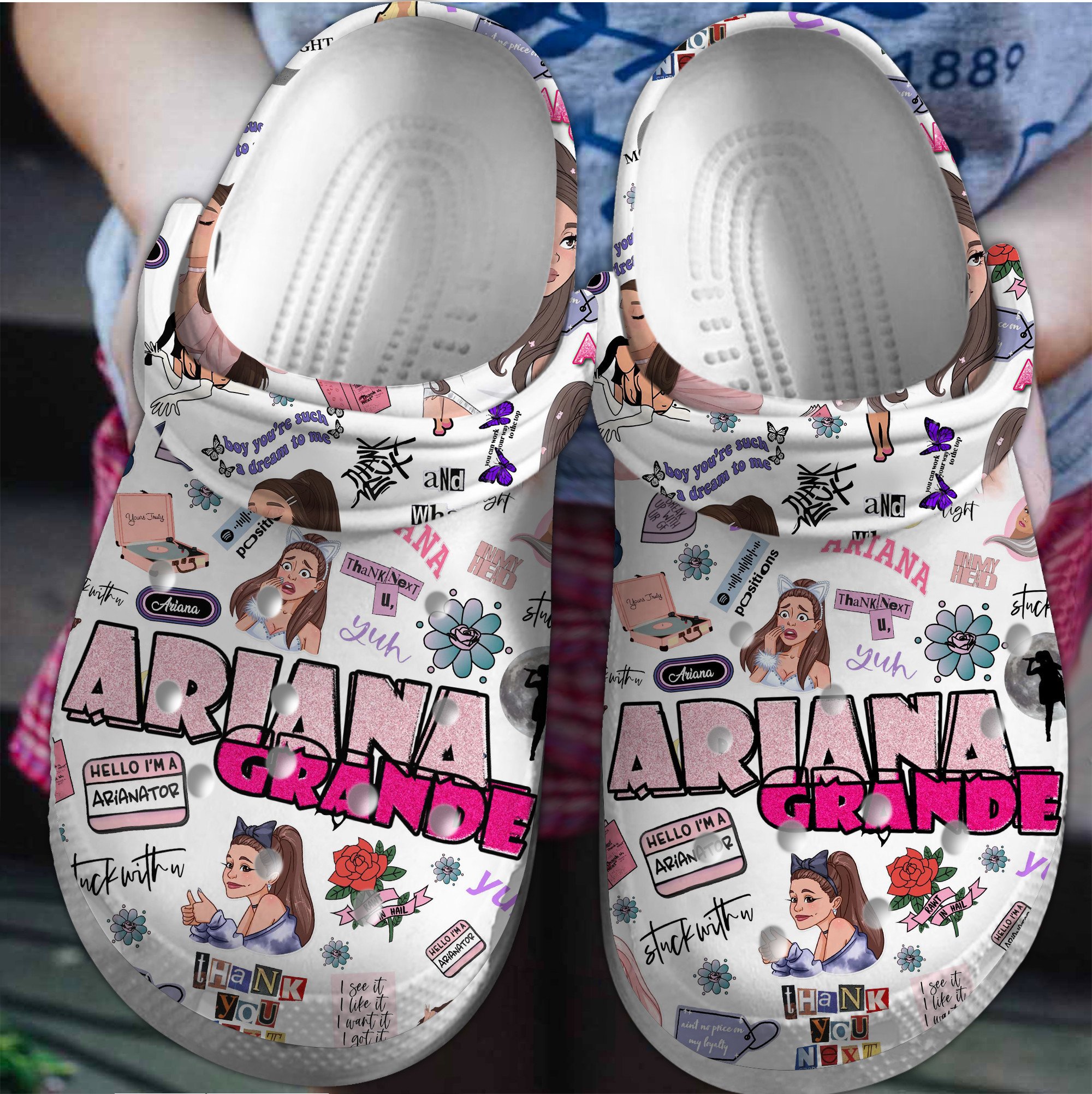 Ariana Grande Music Crocs Clogs Comfortable