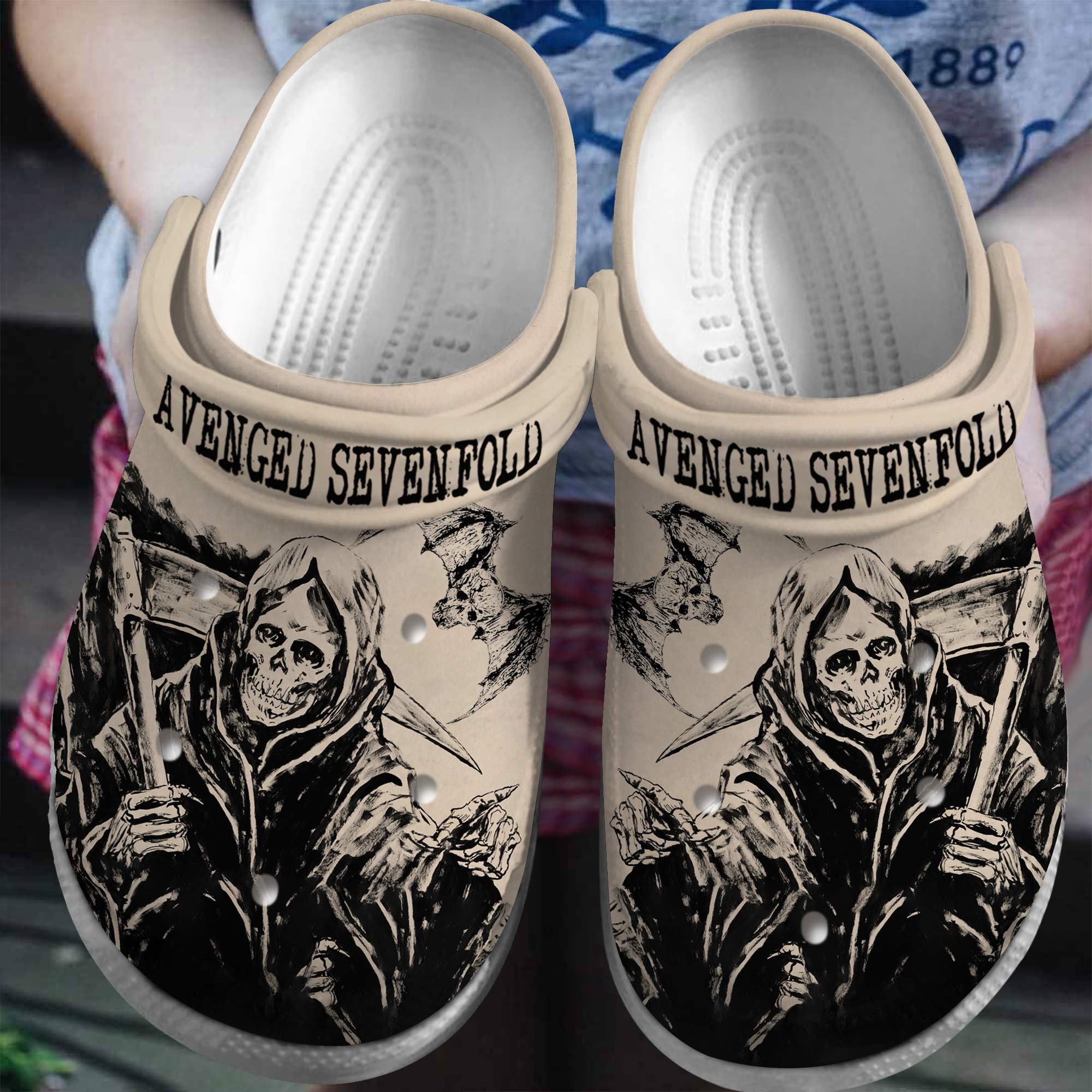 avenged sevenfold god hates us Music Band Crocs Clogs Comfortable