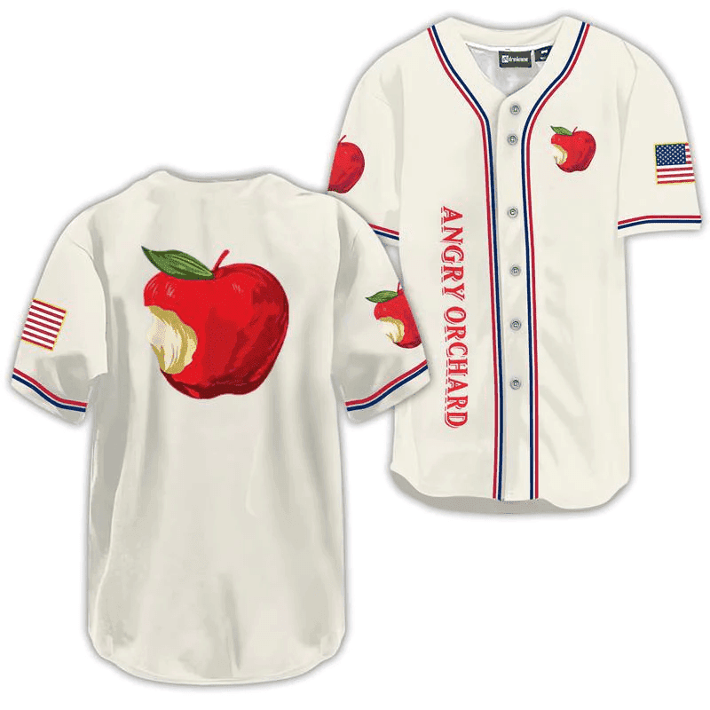 Angry Orchard Usa Flag Baseball Jersey, Beer Lover Gift, Angry Orchard Jersey For Men Women