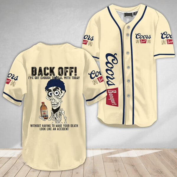 Achmed Back Off With Coors Banquet Beer Baseball Jersey, Beer Lover Gift For Men Women