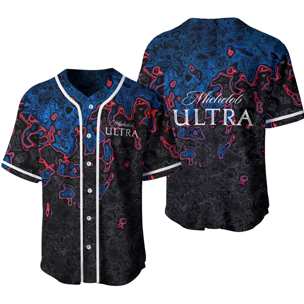 Abstract Holographic Michelob Ultra Baseball Jersey Beer Lover Gift