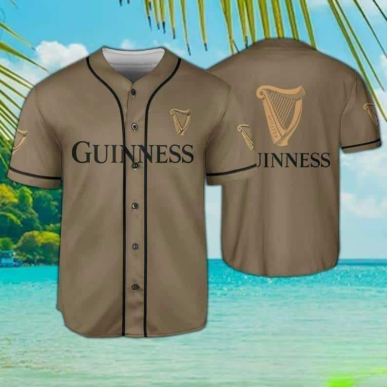 Brown Guinness Beer Baseball Jersey Beer Lover Birthday Gift