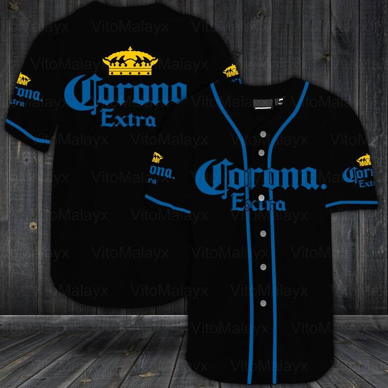 Black Corona Extra Baseball Jersey Beer Drinker Birthday Gift