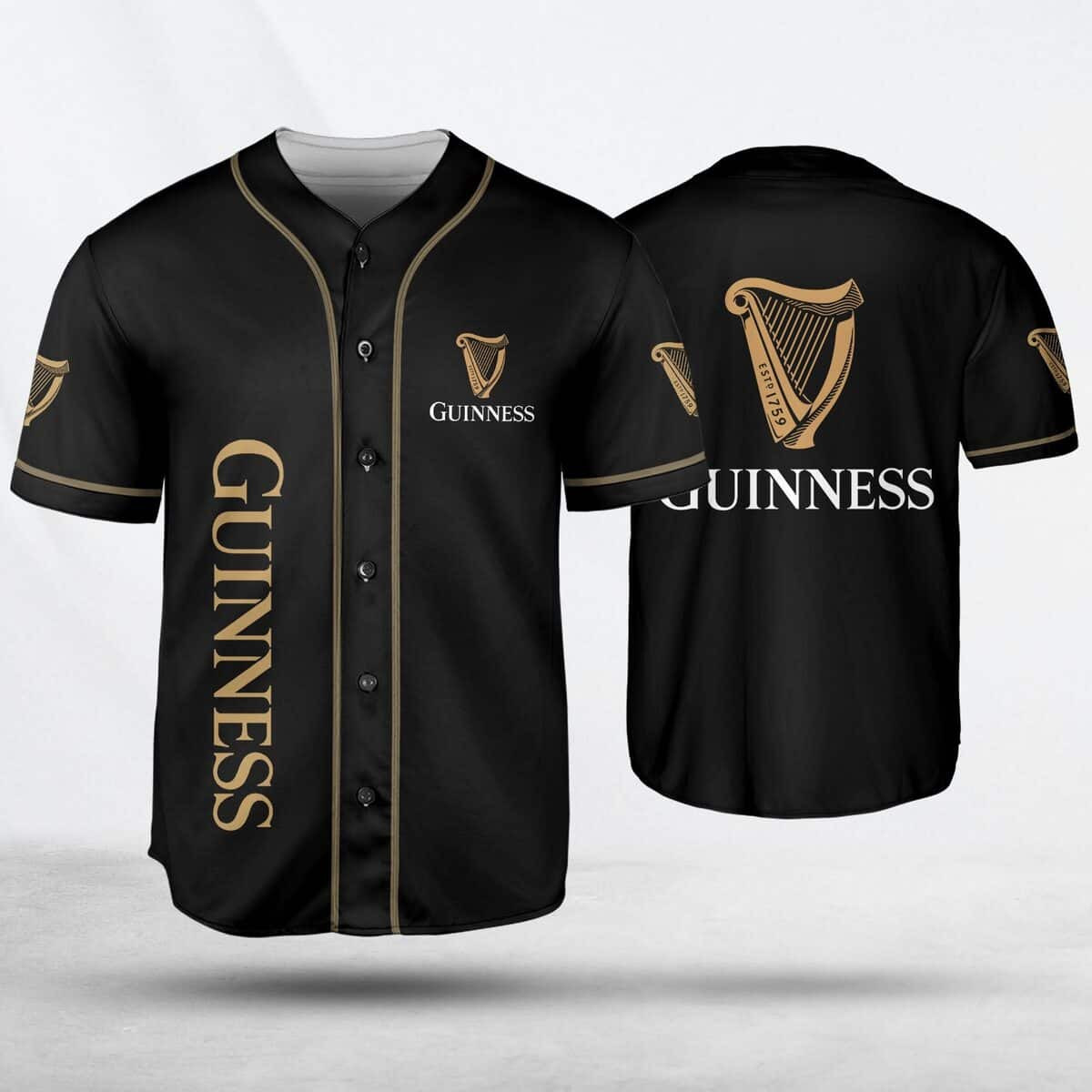 Black Guinness Beer Baseball Jersey Men/Women Beer Fan Gift
