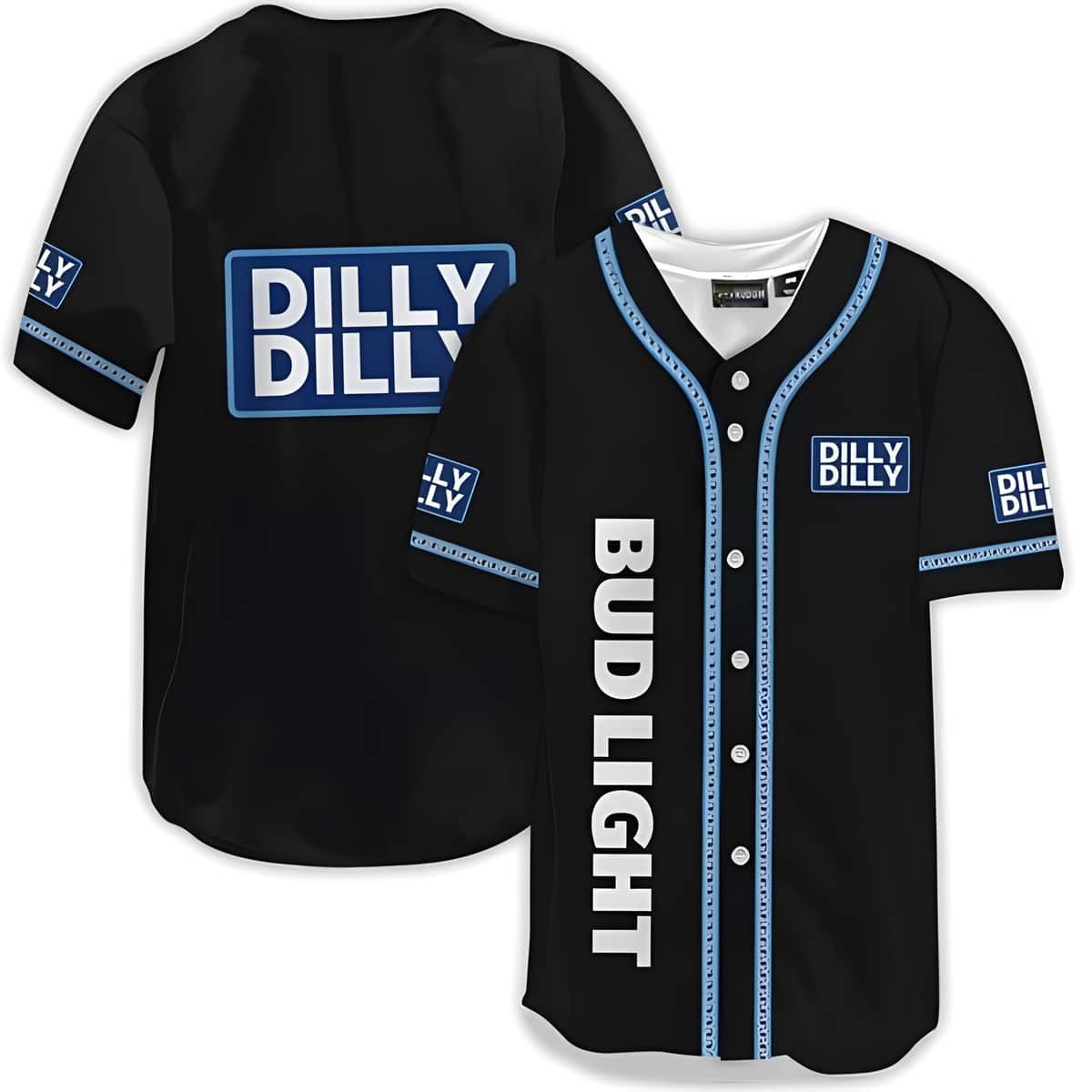 Black Dilly Dilly  Bud Light Baseball Jersey Beer Lover Gift