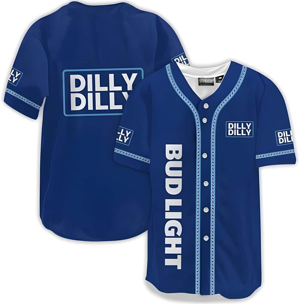 Blue Dilly Dilly  Bud Light Baseball Jersey Beer Drinker Gift
