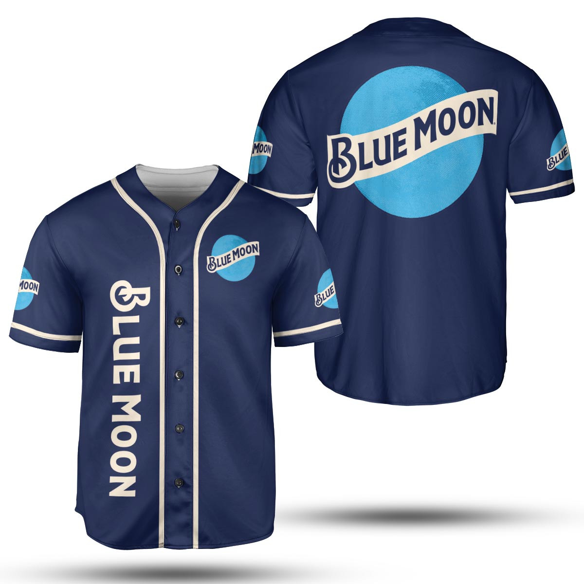 Blue Moon Belgian White Pattern Baseball Jersey Beer Fan Gift