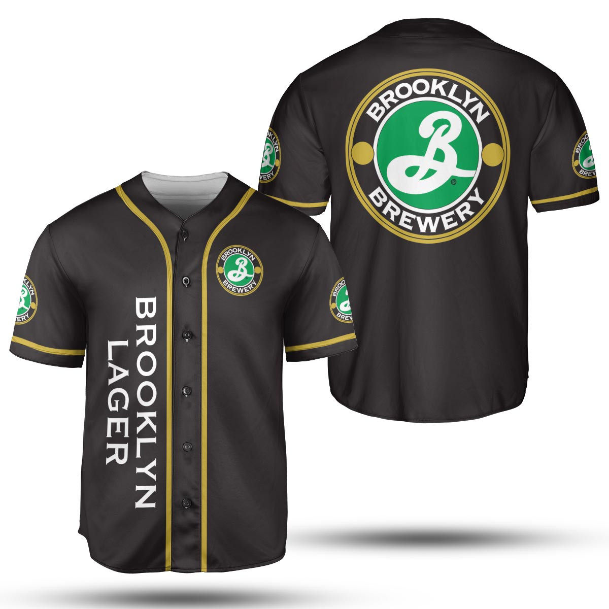 Brooklyn Lager Black Baseball Jersey, Drinking Lover Gift, Beer Lovers Jersey, Gift For Him