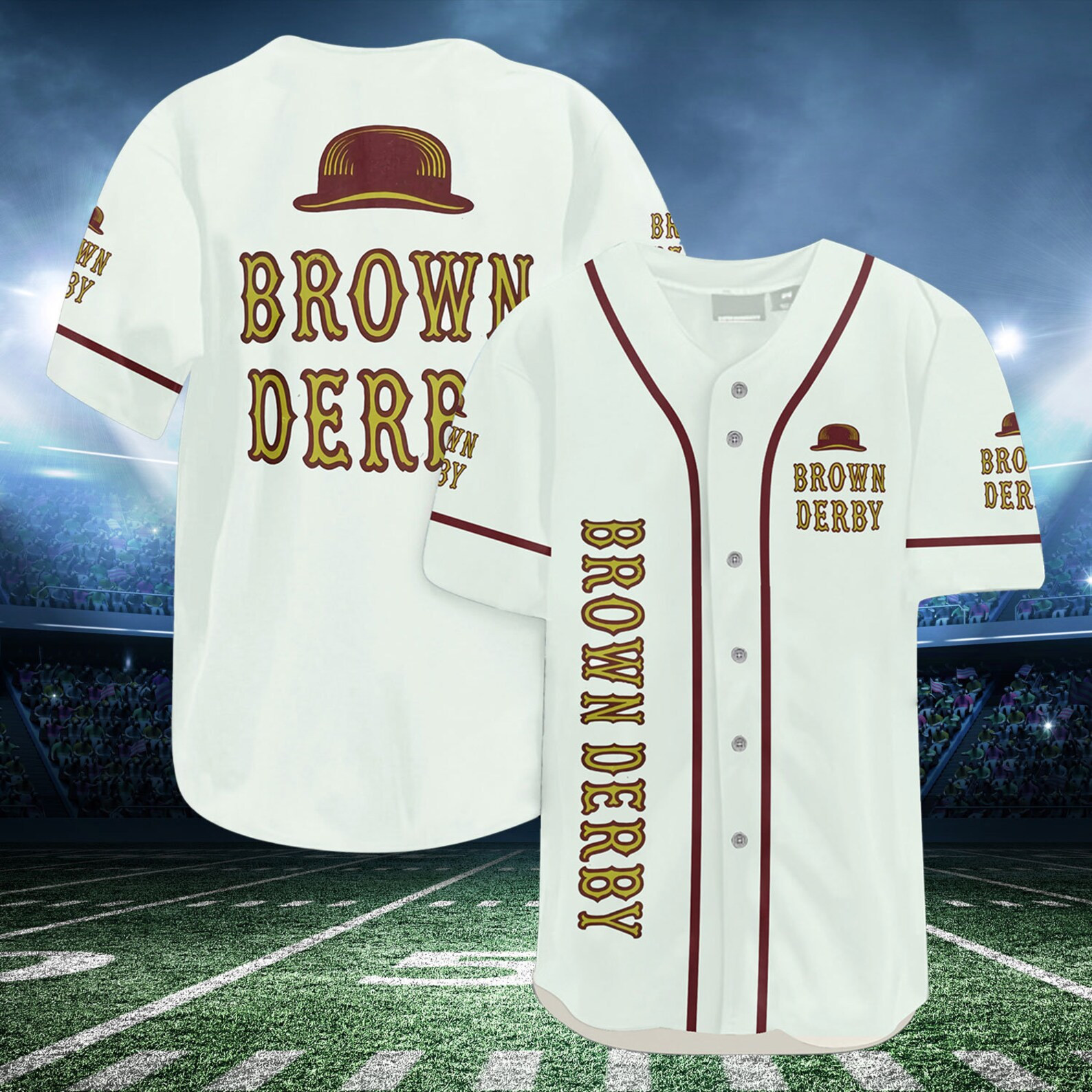 Brown Derby Beer Baseball Jersey For Beer Lover, Birthday Gift Idea, Brown Derby Baseball Jersey Fan Gift