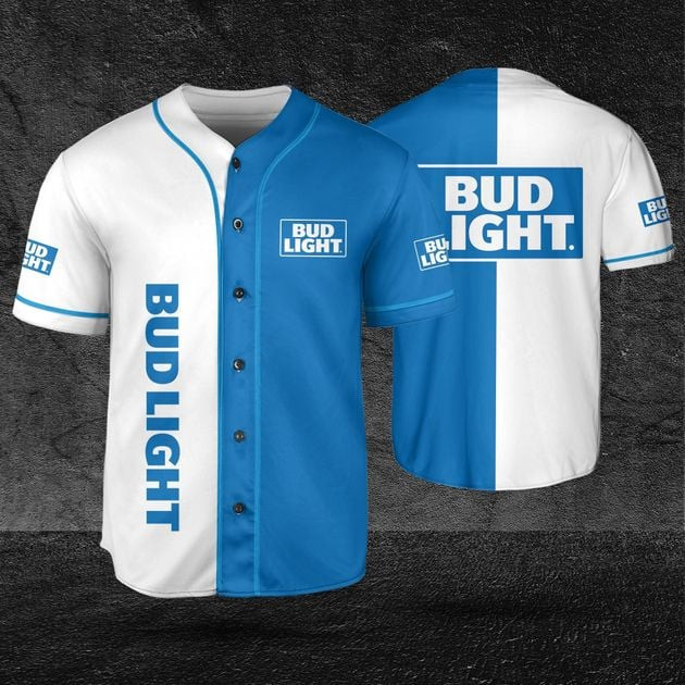 Bud Light 2 Color Themed Baseball Jersey Beer Lover Gift, Bud Light Baseball Jersey