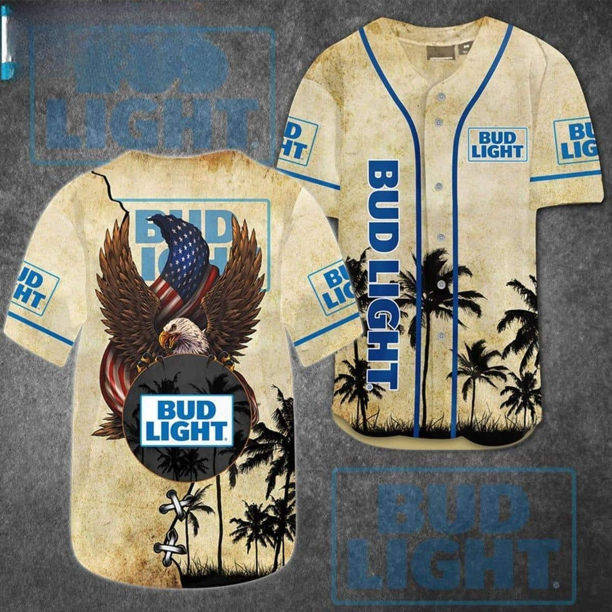 Bud Light American Eagle Baseball Jersey Beer Lover Birthday Gift