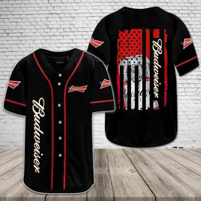 Budweiser Special US Flag Baseball Jersey Beer Lover Gift