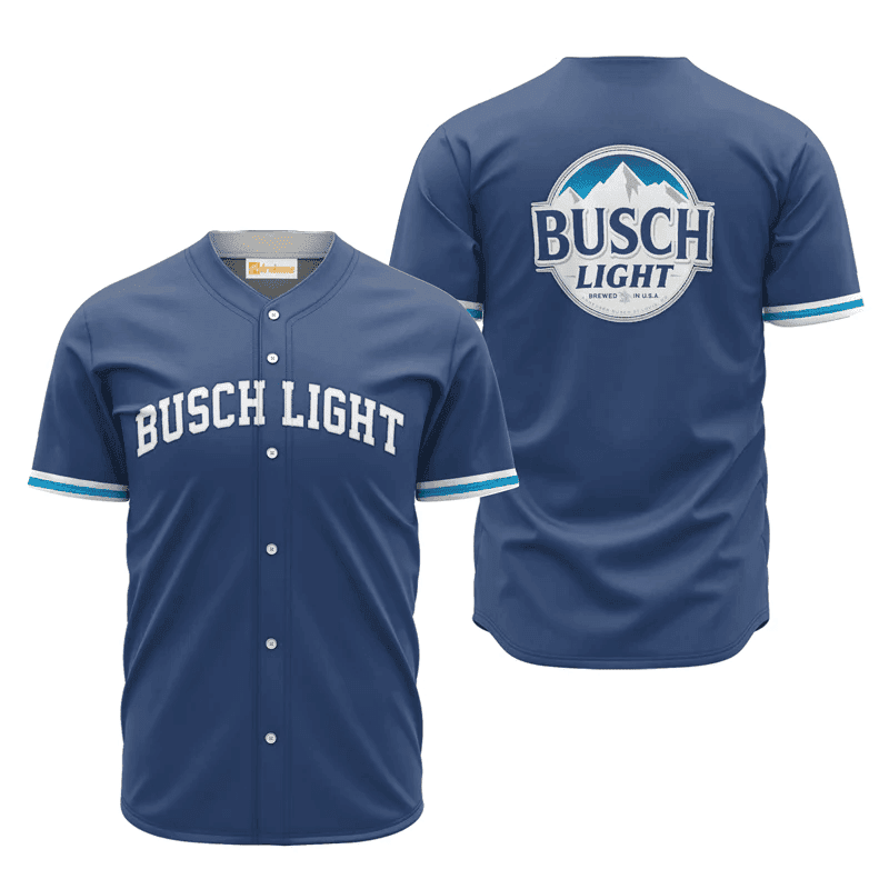Busch Light blue basic baseball jersey drinker gift idea