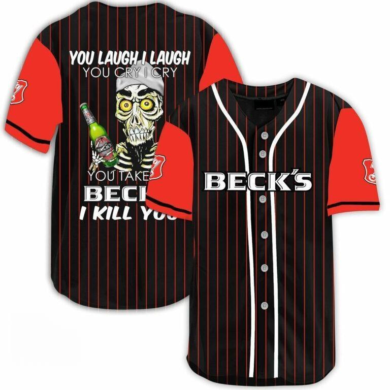 Beck?? Funny ??augh Cry Take My Beer??Baseball Jersey Gift Idea