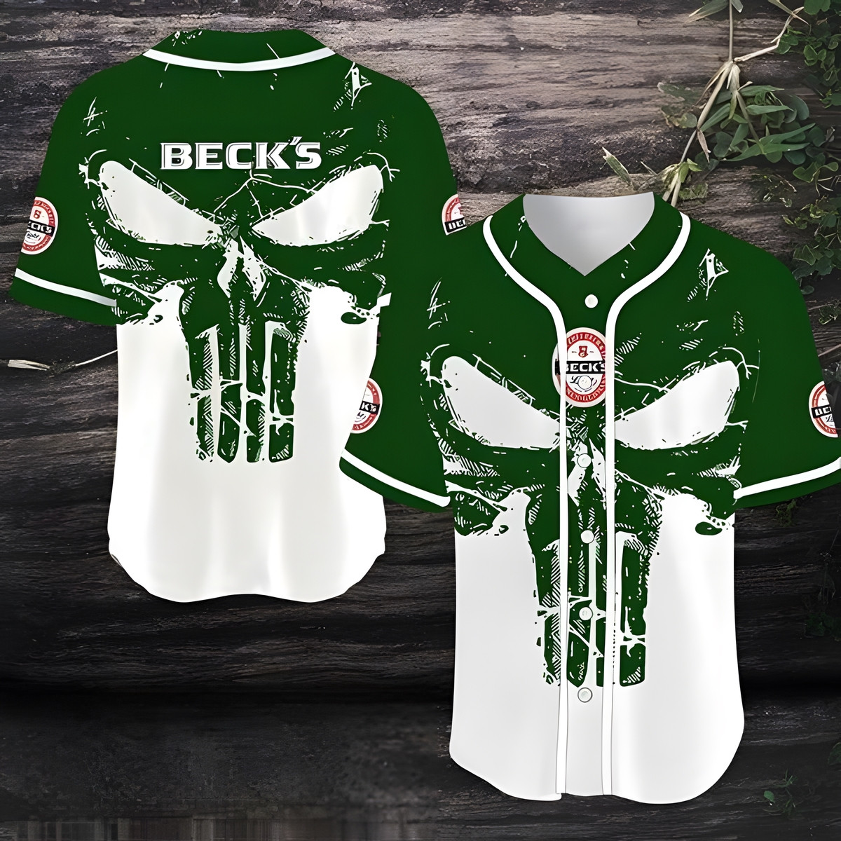 Beck?? Retro White Skull Baseball Jersey Gift For Boyfriend