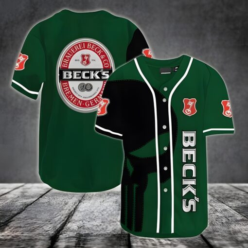 Brown Skull Guinness Love Beer Baseball Jersey, Beer Lover Gift, Beer Jersey For Men Women