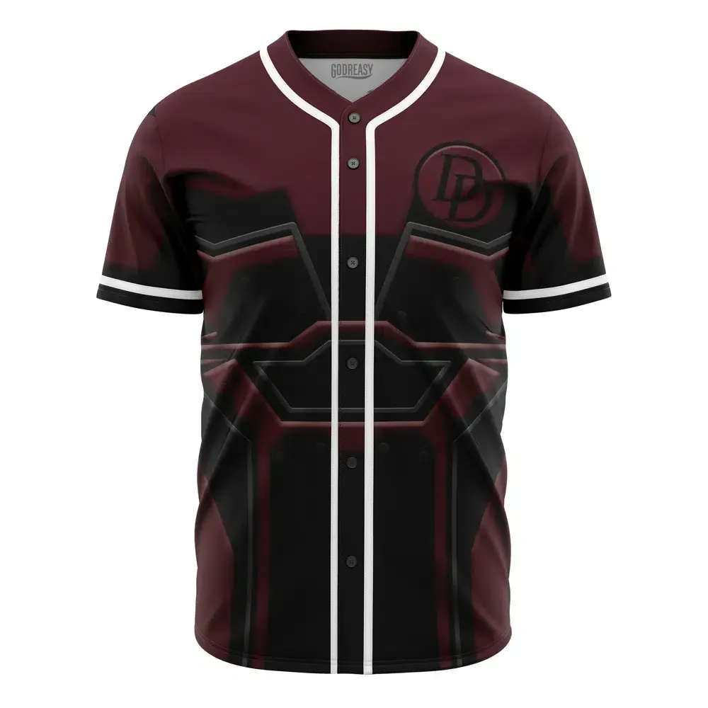  Baseball Jersey Daredevil Cosplay Marvel, Daredevil Cosplay Jersey